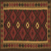 Square Oriental Brown Traditional Rug, con1602brn