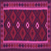 Square Machine Washable Oriental Pink Traditional Rug, wshcon1602pnk