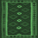 Square Oriental Emerald Green Traditional Rug, con1602emgrn