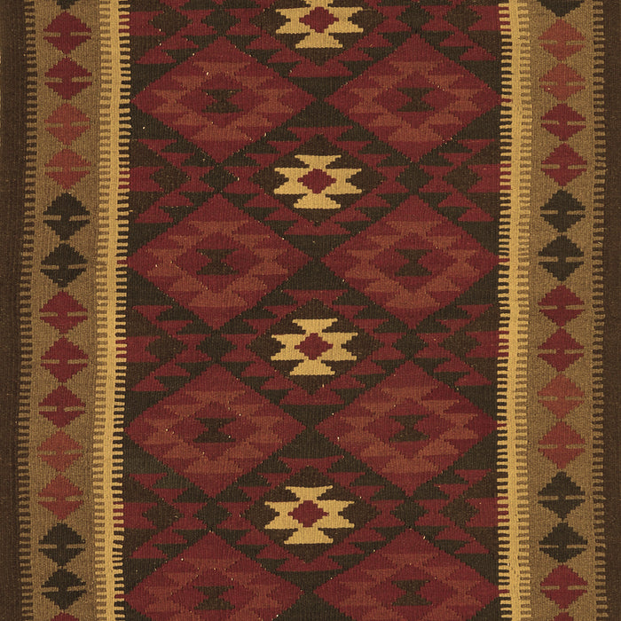 Machine Washable Oriental Brown Traditional Rug, wshcon1602brn