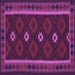 Square Machine Washable Oriental Purple Traditional Area Rugs, wshcon1602pur