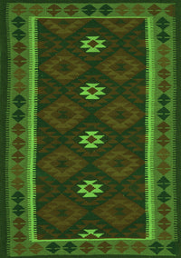 Oriental Green Traditional Rug, con1602grn