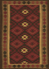 Oriental Brown Traditional Rug, con1602brn