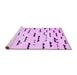 Sideview of Machine Washable Solid Purple Modern Area Rugs, wshcon1603pur
