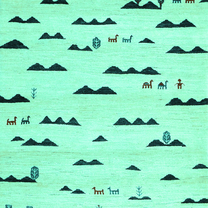 Solid Turquoise Modern Rug, con1603turq