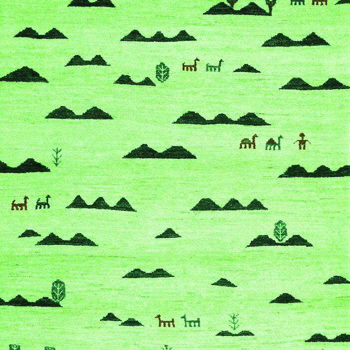 Solid Green Modern Rug, con1603grn