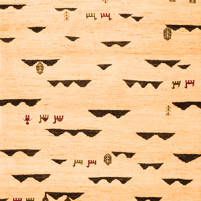 Serging Thickness of Machine Washable Solid Orange Modern Area Rugs, wshcon1603org