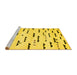 Sideview of Machine Washable Solid Yellow Modern Rug, wshcon1603yw