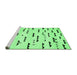 Sideview of Machine Washable Solid Emerald Green Modern Area Rugs, wshcon1603emgrn