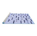 Sideview of Machine Washable Solid Blue Modern Rug, wshcon1603blu