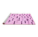 Sideview of Machine Washable Solid Pink Modern Rug, wshcon1603pnk