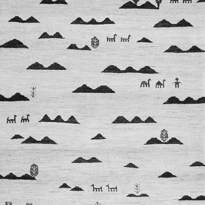 Serging Thickness of Machine Washable Solid Gray Modern Rug, wshcon1603gry