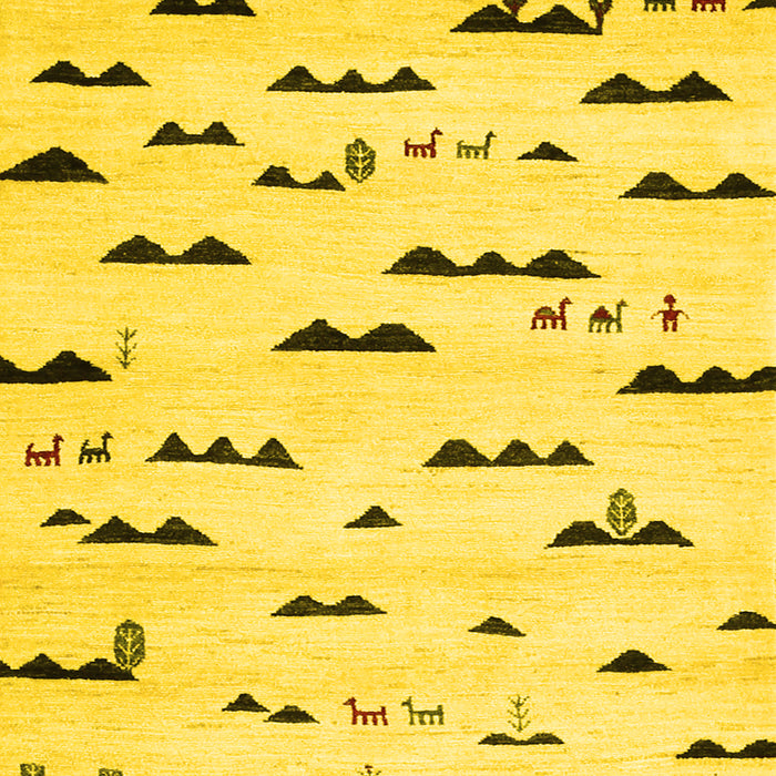 Solid Yellow Modern Rug, con1603yw