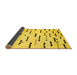 Sideview of Solid Yellow Modern Rug, con1603yw