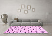 Machine Washable Solid Pink Modern Rug in a Living Room, wshcon1603pnk