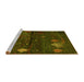 Sideview of Machine Washable Abstract Yellow Contemporary Rug, wshcon1604yw