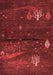 Abstract Red Contemporary Area Rugs