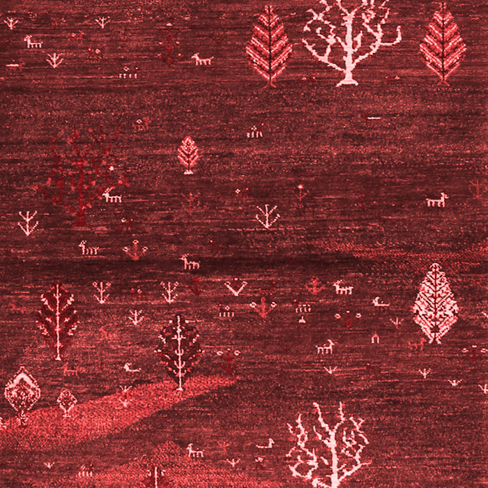 Abstract Red Contemporary Area Rugs