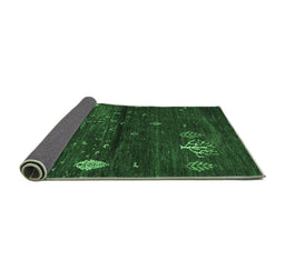 Sideview of Abstract Emerald Green Contemporary Rug, con1604emgrn