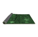 Sideview of Abstract Emerald Green Contemporary Rug, con1604emgrn