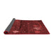 Abstract Red Contemporary Area Rugs