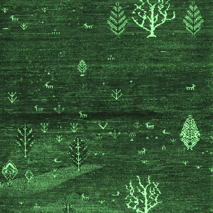 Abstract Emerald Green Contemporary Rug, con1604emgrn