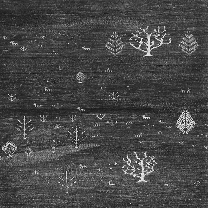 Serging Thickness of Abstract Gray Contemporary Rug, con1604gry