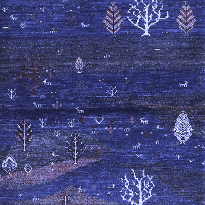 Abstract Blue Contemporary Rug, con1604blu