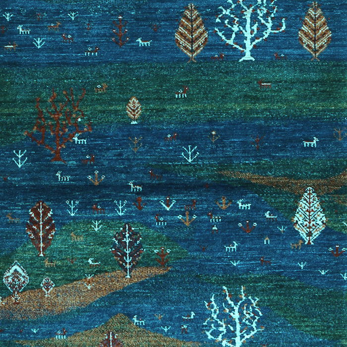 Machine Washable Abstract Light Blue Contemporary Rug, wshcon1604lblu