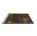 Sideview of Machine Washable Abstract Brown Contemporary Rug, wshcon1604brn