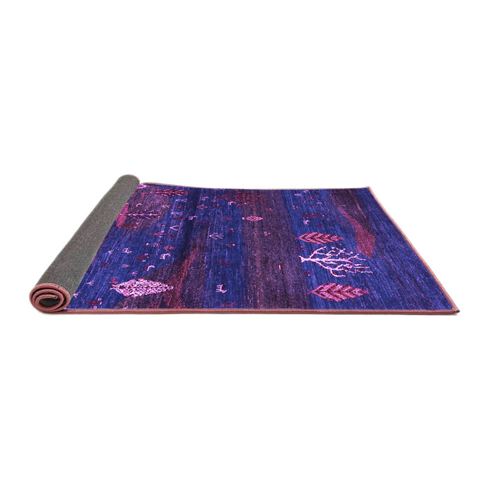 Sideview of Abstract Purple Contemporary Rug, con1604pur