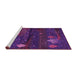 Sideview of Machine Washable Abstract Pink Contemporary Rug, wshcon1604pnk