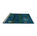 Sideview of Machine Washable Abstract Light Blue Contemporary Rug, wshcon1604lblu