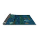 Sideview of Abstract Light Blue Contemporary Rug, con1604lblu