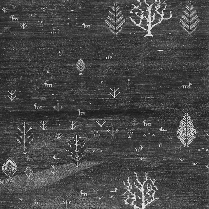 Serging Thickness of Machine Washable Abstract Gray Contemporary Rug, wshcon1604gry