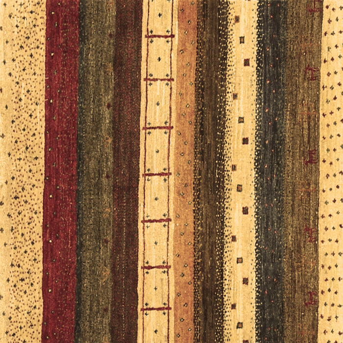 Square Abstract Brown Contemporary Rug, con1605brn