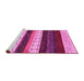 Sideview of Machine Washable Abstract Pink Contemporary Rug, wshcon1605pnk