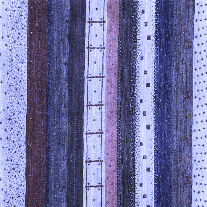 Square Abstract Blue Contemporary Rug, con1605blu