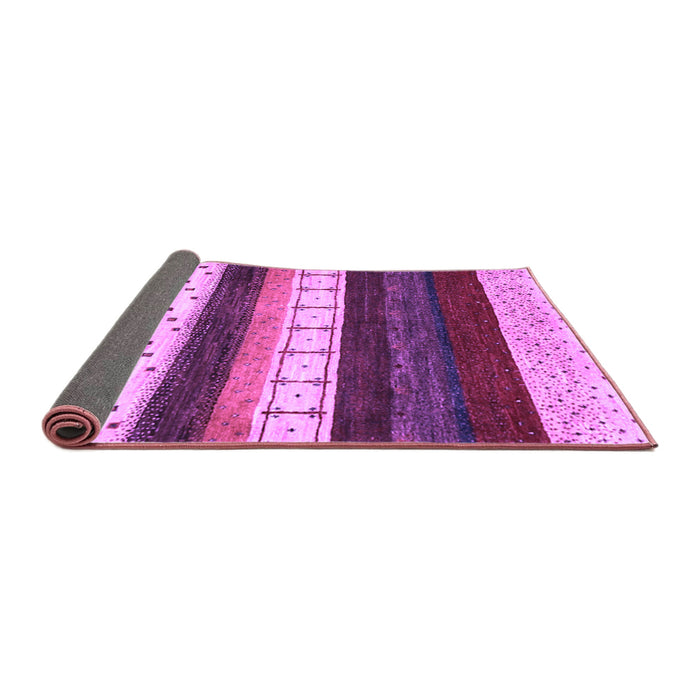 Sideview of Abstract Purple Contemporary Rug, con1605pur