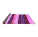 Sideview of Abstract Purple Contemporary Rug, con1605pur