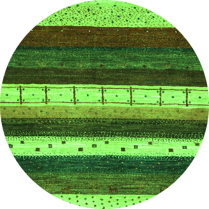 Machine Washable Abstract Green Contemporary Area Rugs, wshcon1605grn