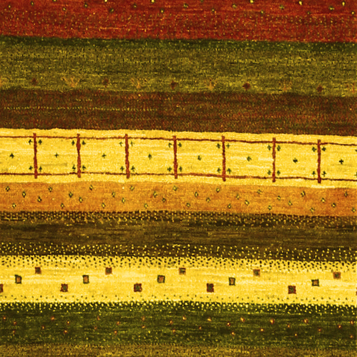 Abstract Yellow Contemporary Rug, con1605yw