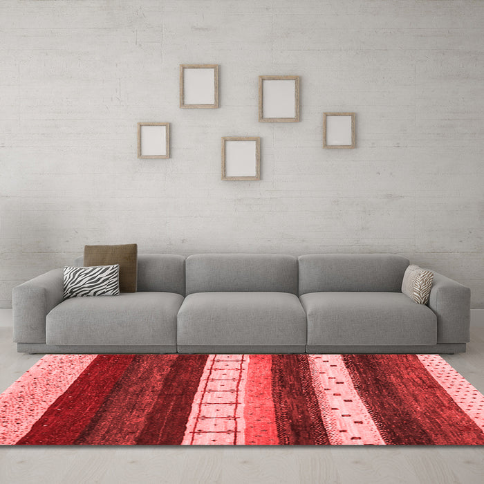 Contemporary Red Washable Rugs