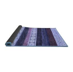Sideview of Abstract Blue Contemporary Rug, con1605blu