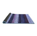 Sideview of Abstract Blue Contemporary Rug, con1605blu