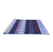 Sideview of Machine Washable Abstract Blue Contemporary Rug, wshcon1605blu