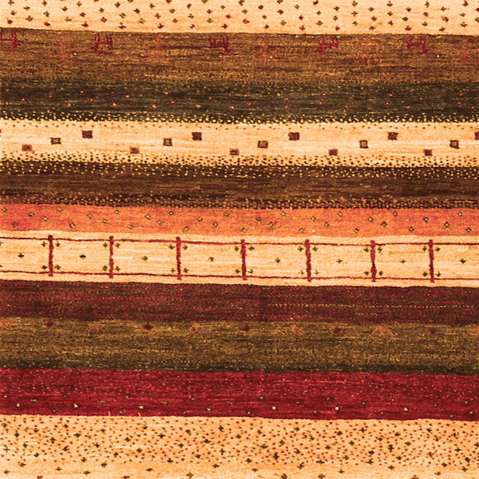 Round Machine Washable Abstract Orange Contemporary Area Rugs, wshcon1605org