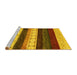 Sideview of Machine Washable Abstract Yellow Contemporary Rug, wshcon1605yw