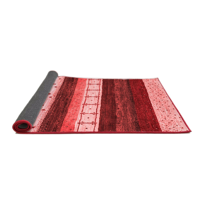 Abstract Red Contemporary Area Rugs