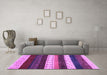 Machine Washable Abstract Purple Contemporary Area Rugs in a Living Room, wshcon1605pur